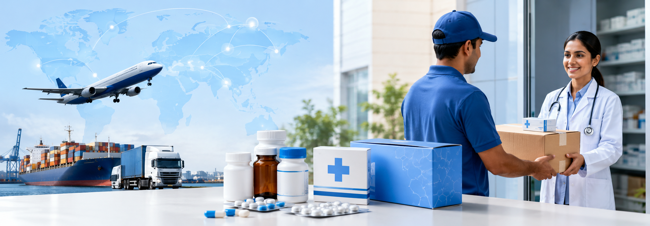 International courier parcels prepared for overseas shipping from India