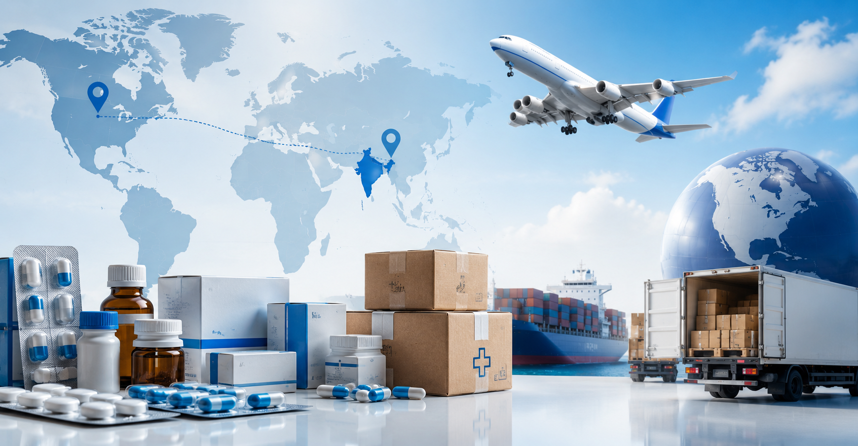 International courier parcel being prepared in India