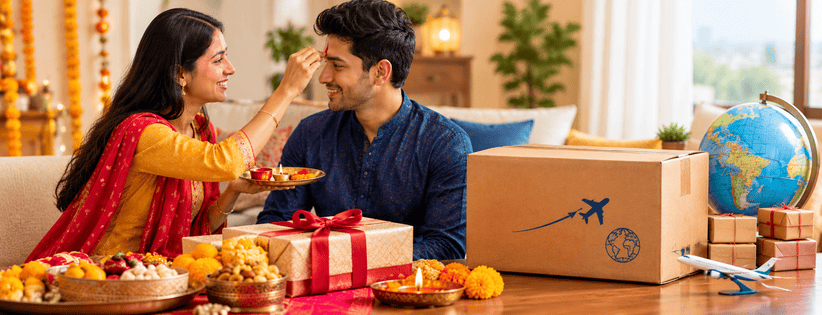 Bhai Dooj gifts to send abroad from India with international courier service