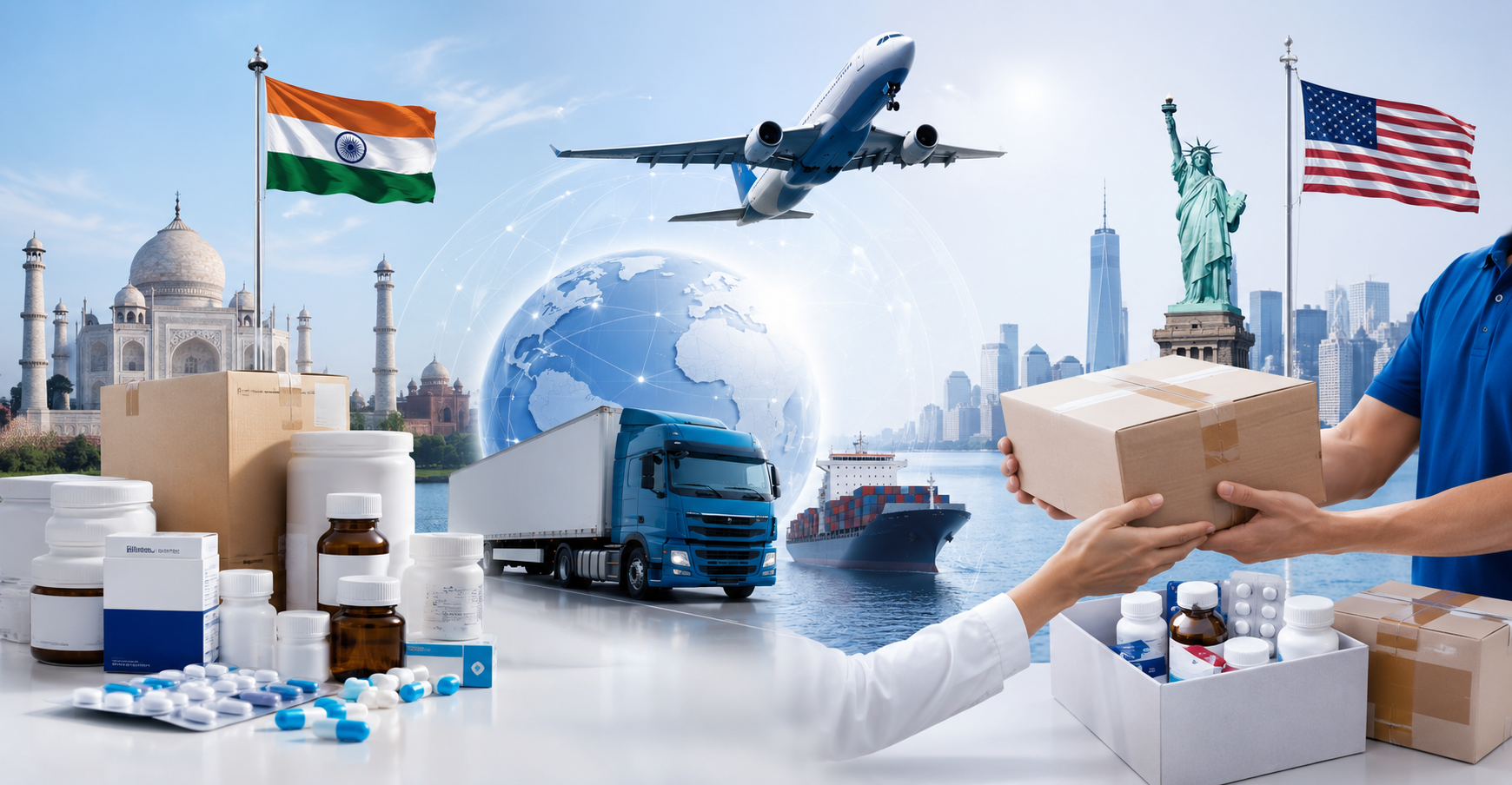 International courier parcel from India